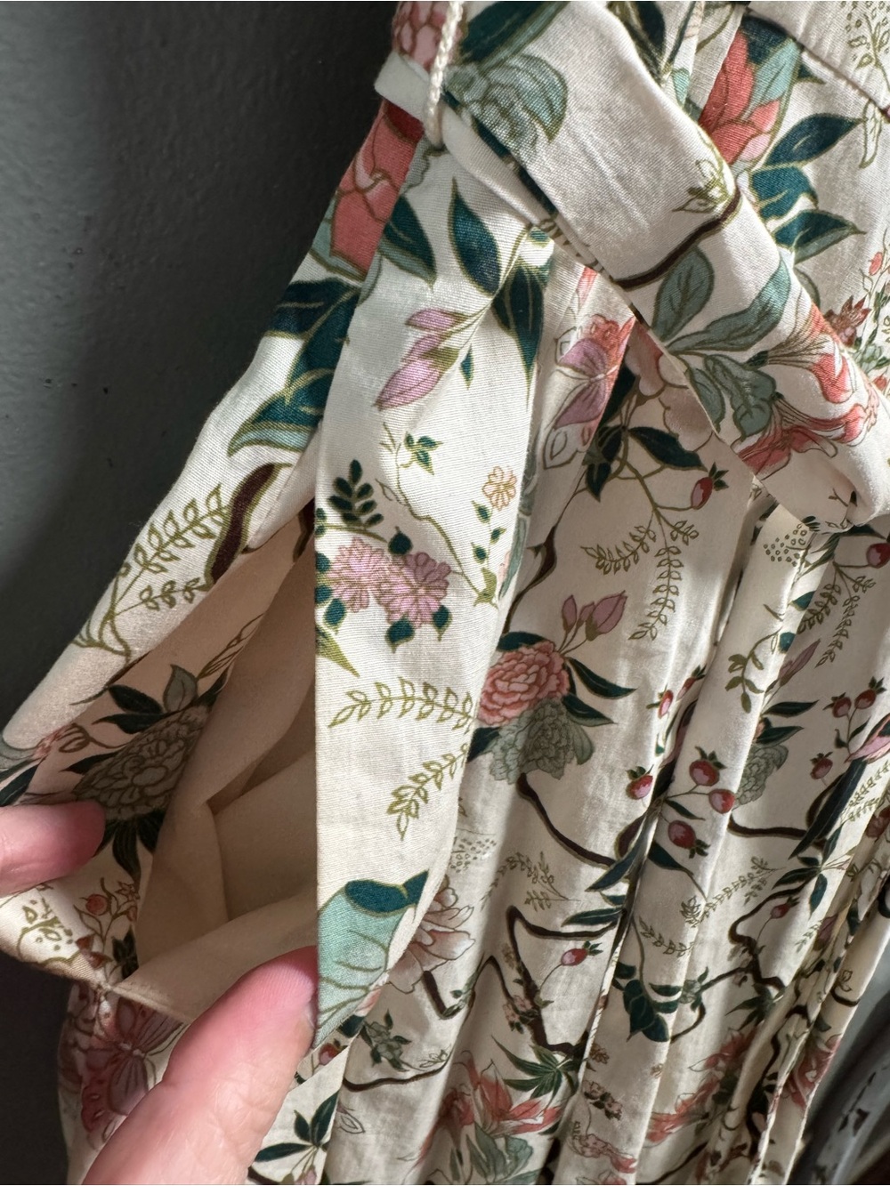 Gal Meets Glam Anthropologie Sophia Floral Tie-Waist Jumpsuit Size 2 - Picture 7 of 12
